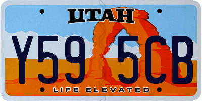 UT license plate Y595CB