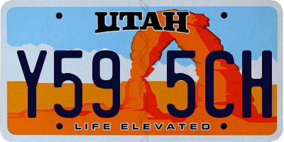 UT license plate Y595CH