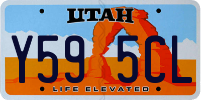 UT license plate Y595CL