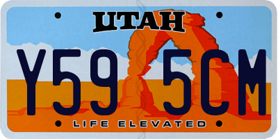 UT license plate Y595CM