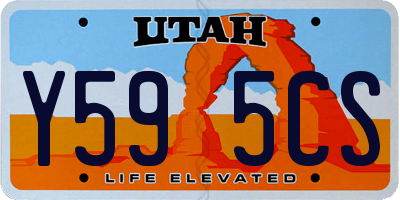 UT license plate Y595CS
