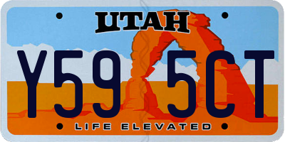 UT license plate Y595CT