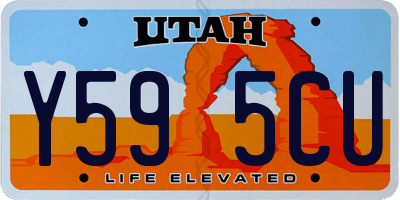 UT license plate Y595CU