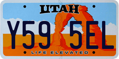 UT license plate Y595EL