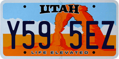 UT license plate Y595EZ