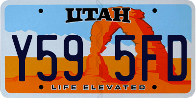 UT license plate Y595FD