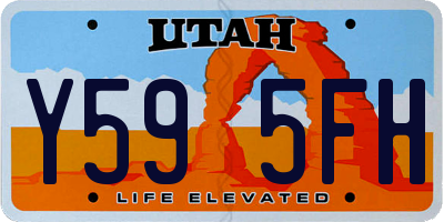 UT license plate Y595FH