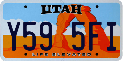 UT license plate Y595FI