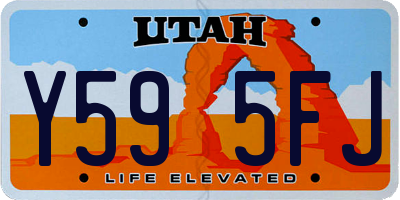 UT license plate Y595FJ