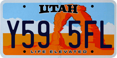 UT license plate Y595FL