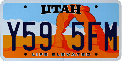 UT license plate Y595FM