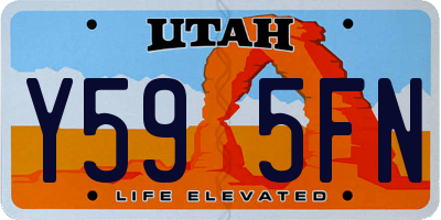 UT license plate Y595FN