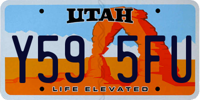 UT license plate Y595FU