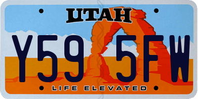 UT license plate Y595FW