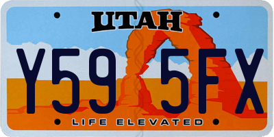 UT license plate Y595FX