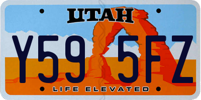 UT license plate Y595FZ
