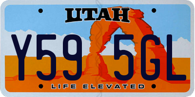 UT license plate Y595GL