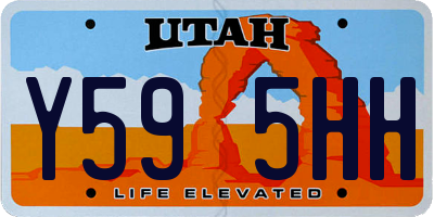 UT license plate Y595HH