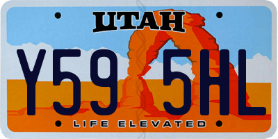 UT license plate Y595HL