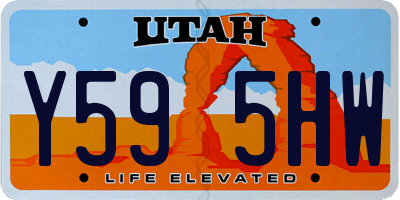 UT license plate Y595HW