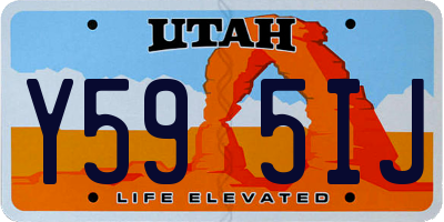 UT license plate Y595IJ