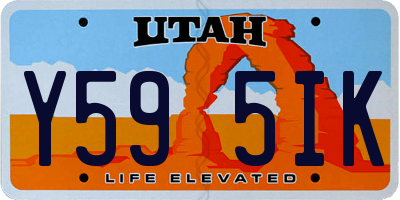 UT license plate Y595IK