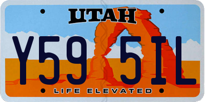 UT license plate Y595IL