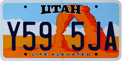 UT license plate Y595JA