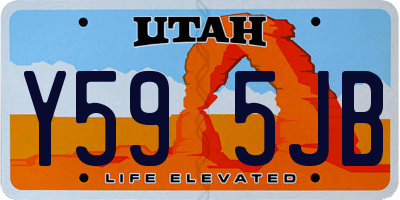 UT license plate Y595JB