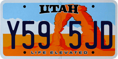 UT license plate Y595JD