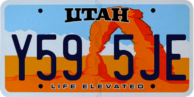 UT license plate Y595JE