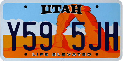 UT license plate Y595JH