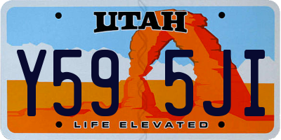 UT license plate Y595JI
