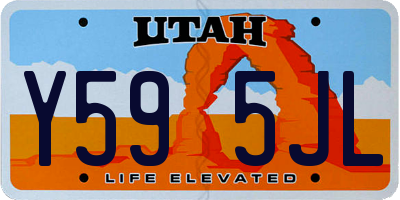 UT license plate Y595JL