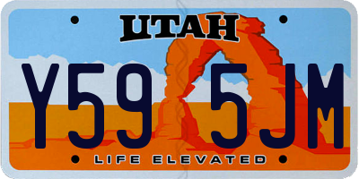 UT license plate Y595JM