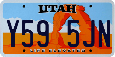 UT license plate Y595JN