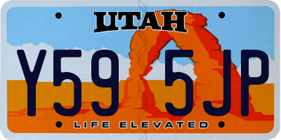 UT license plate Y595JP