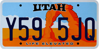 UT license plate Y595JQ
