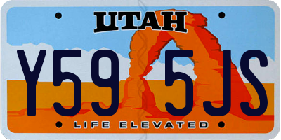UT license plate Y595JS