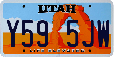UT license plate Y595JW