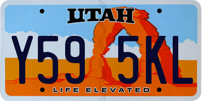 UT license plate Y595KL