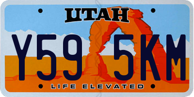 UT license plate Y595KM