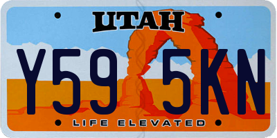 UT license plate Y595KN