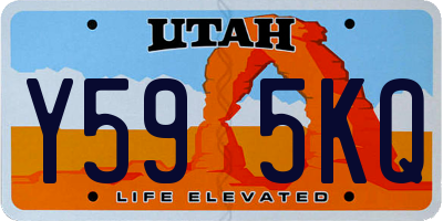 UT license plate Y595KQ