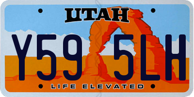 UT license plate Y595LH