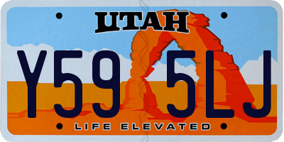 UT license plate Y595LJ