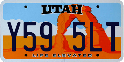UT license plate Y595LT