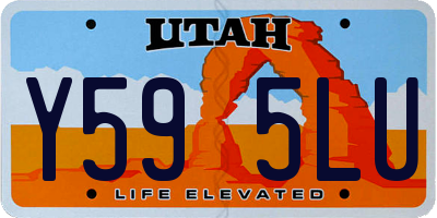 UT license plate Y595LU