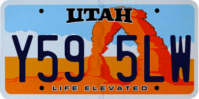 UT license plate Y595LW