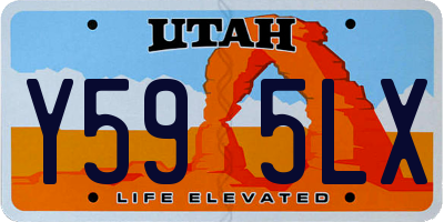 UT license plate Y595LX